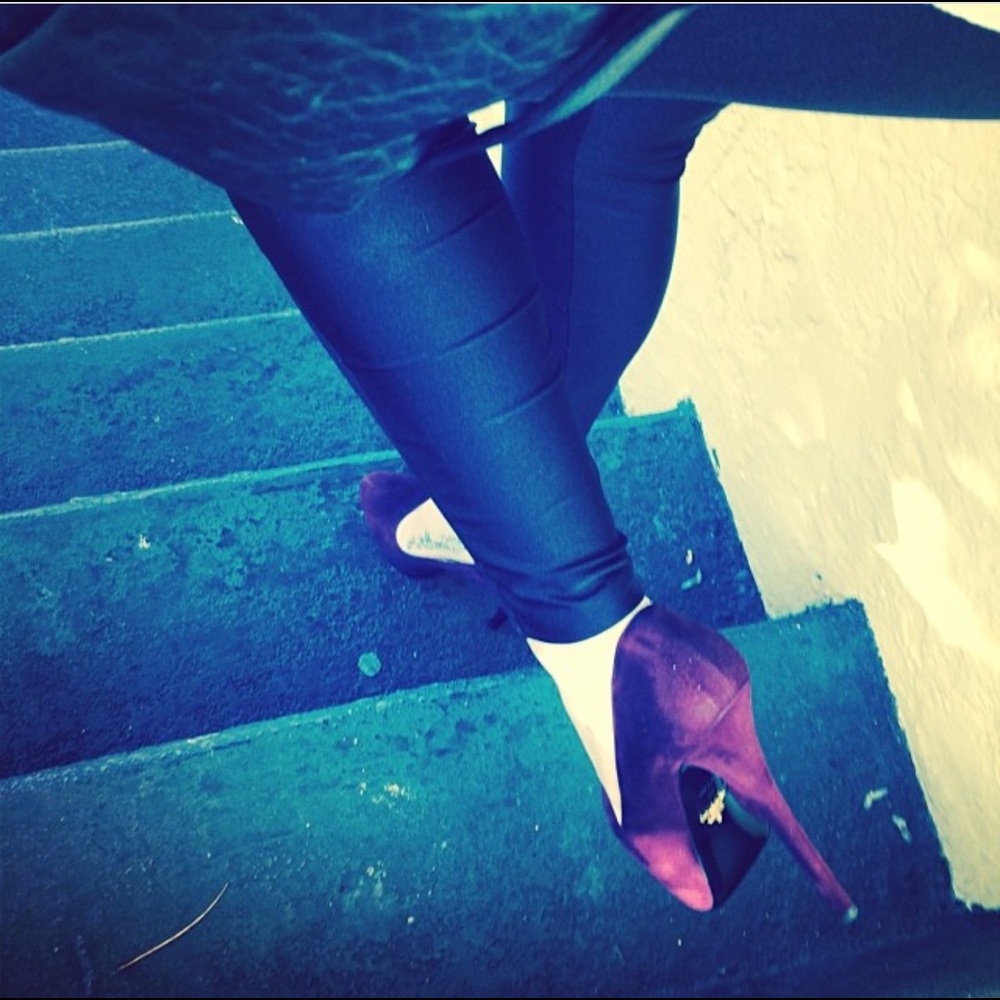 Prada Burgandy Suede Pumps